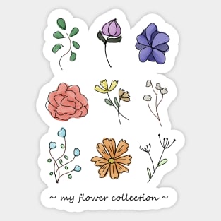 flower collection doodles Sticker